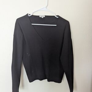 Reitmans Black V-Neck Women's Knit Sweater